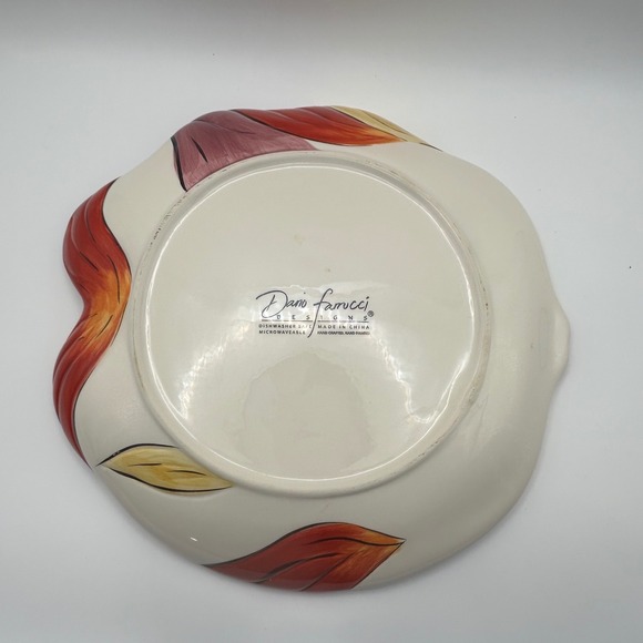 Dario Farrucci 90's Design Ceramic Fish Plate Hand Painted  10" Whimsical # 1 - Picture 5 of 7